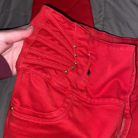 Women’s Lowell red jeans size 14 - Picture 4 of 9